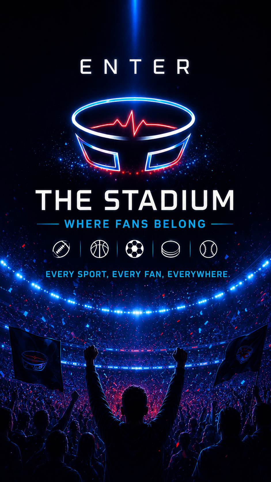 A fan entering a live digital stadium in The Stadium FC